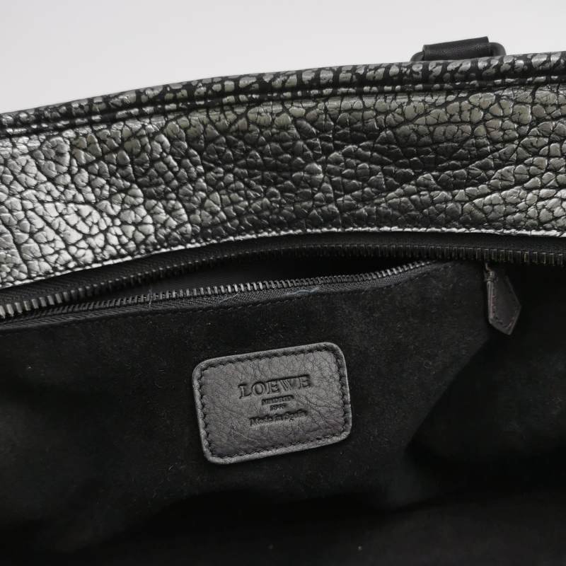 Loewe Amazona大號牛皮純色logo圖案加固邊角手提包-7