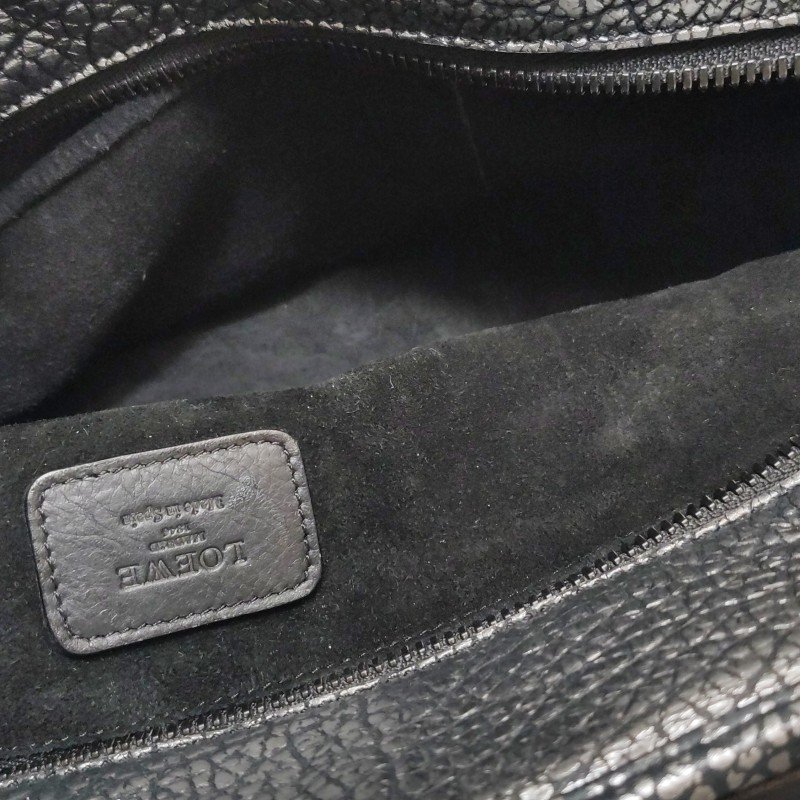 Loewe Amazona大號牛皮純色logo圖案加固邊角手提包-9