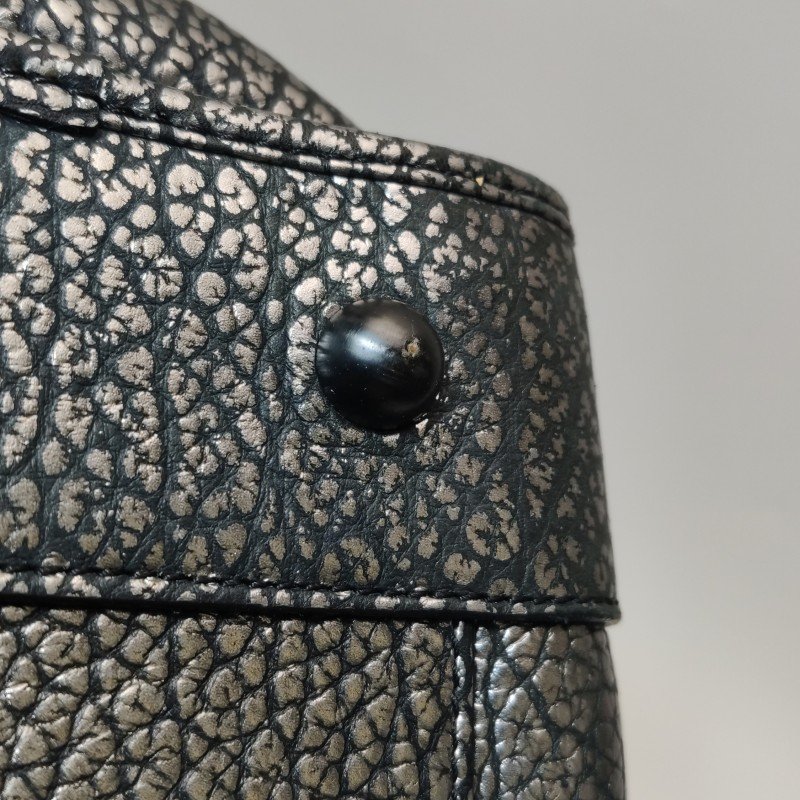 Loewe Amazona大號牛皮純色logo圖案加固邊角手提包-11