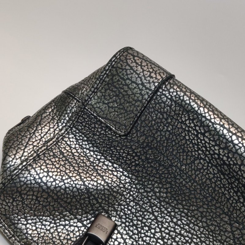 Loewe Amazona大號牛皮純色logo圖案加固邊角手提包-19
