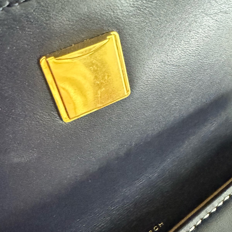 TORY BURCH T-monogram 老花 (深藍)風琴包 斜背包-15