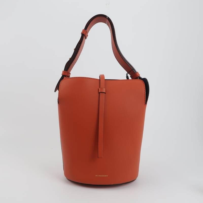 Burberry牛皮純色字母logo子母包單肩包-2