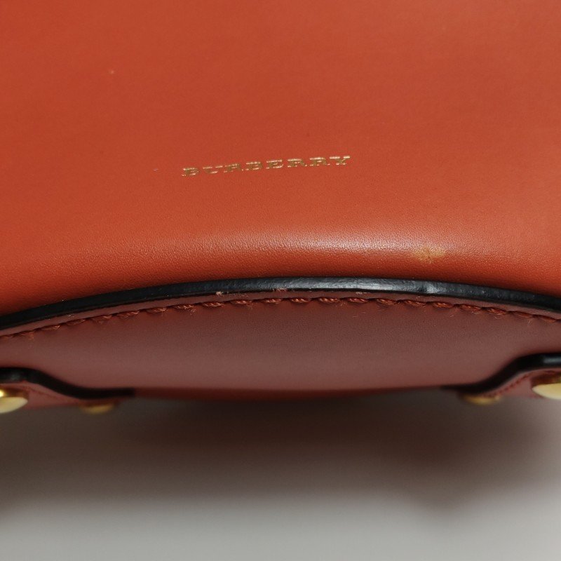 Burberry牛皮純色字母logo子母包單肩包-19