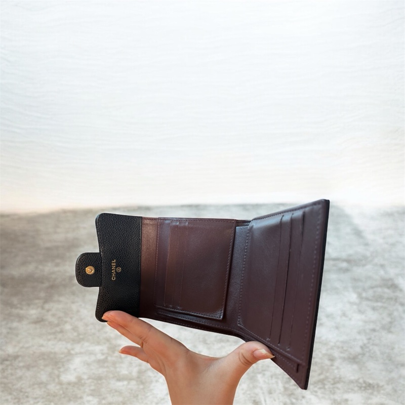 Chanel經典小翻蓋黑牛皮錢包  Chanel Classic Small Flap Wallet in Black Calfskin-5