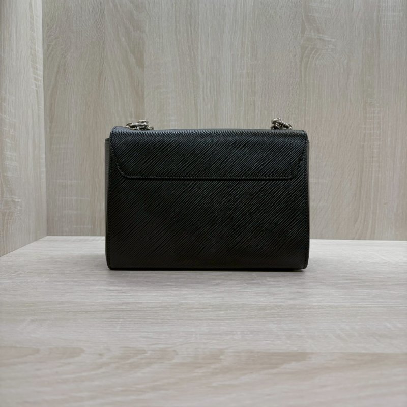 LV黑色EPI銀釦TWIST MM肩側背包M21113-6