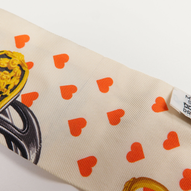 HERMES 絲質Twilly絲巾-7