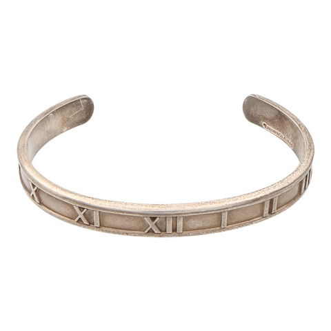 TIFFANY＆CO 925純銀Atlas Bangle鑽石手鐲
