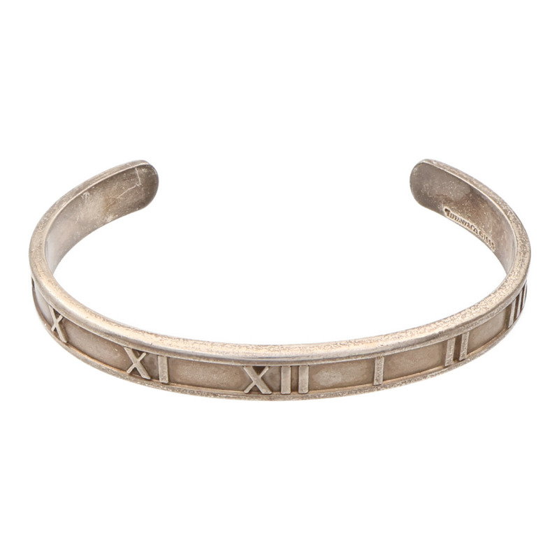 TIFFANY&CO 925純銀Atlas Bangle鑽石手鐲-0