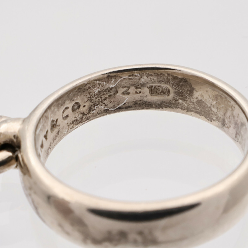 TIFFANY&CO 925純銀/18K黃金Ball Dangle Ring戒指US#6-7