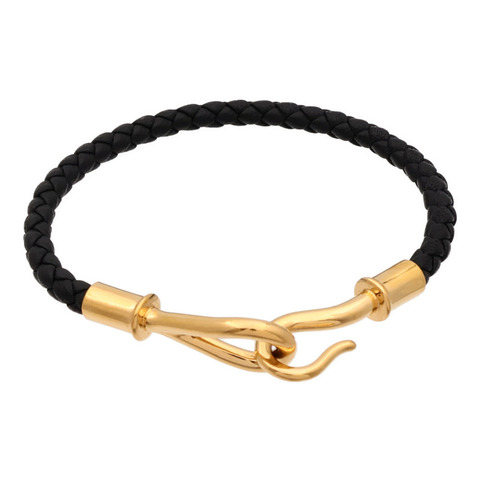 HERMES Swift皮革Jumbo H Bracelet金扣手帶
