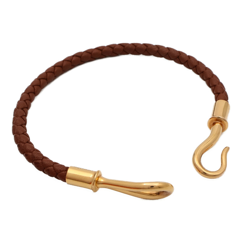 HERMES Swift皮革Jumbo H Bracelet金扣手帶-9