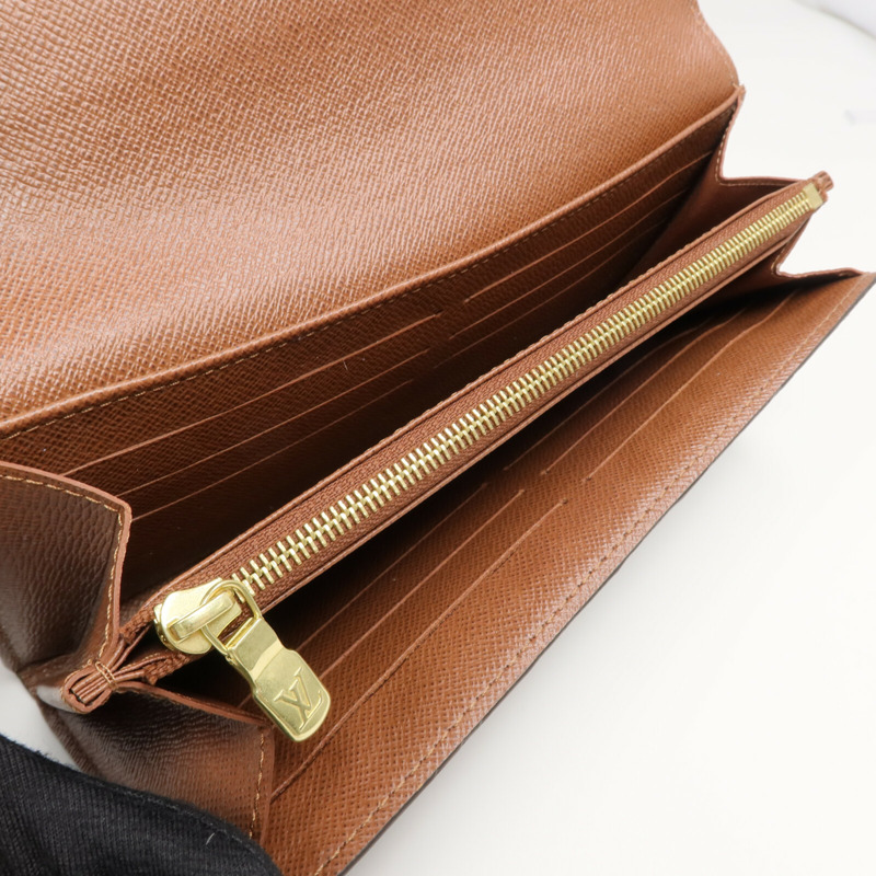 LOUIS VUITTON Monogram Portefeuille Sarah金扣長錢包-11