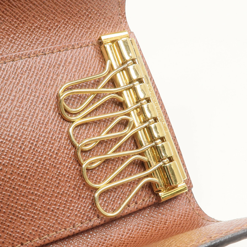 LOUIS VUITTON Monogram 6 Key Holder金扣鎖匙包-12