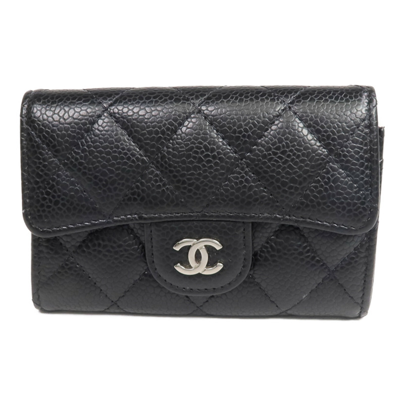 CHANEL 牛皮皮革Card Case銀扣卡片套-0