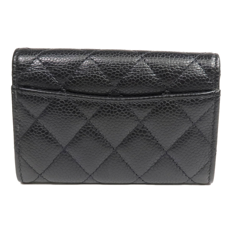 CHANEL 牛皮皮革Card Case銀扣卡片套-1