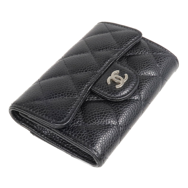 CHANEL 牛皮皮革Card Case銀扣卡片套-3