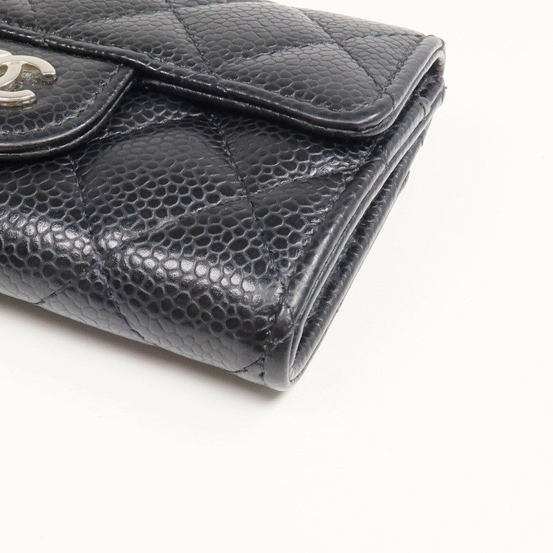 CHANEL 牛皮皮革Card Case銀扣卡片套-6