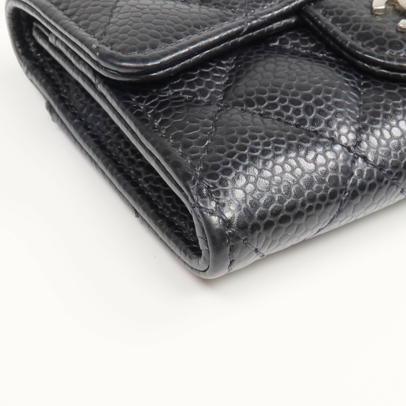 CHANEL 牛皮皮革Card Case銀扣卡片套-7
