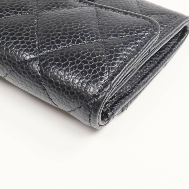CHANEL 牛皮皮革Card Case銀扣卡片套-9