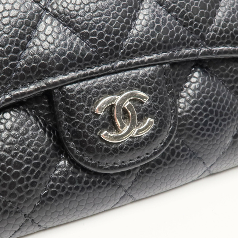 CHANEL 牛皮皮革Card Case銀扣卡片套-10