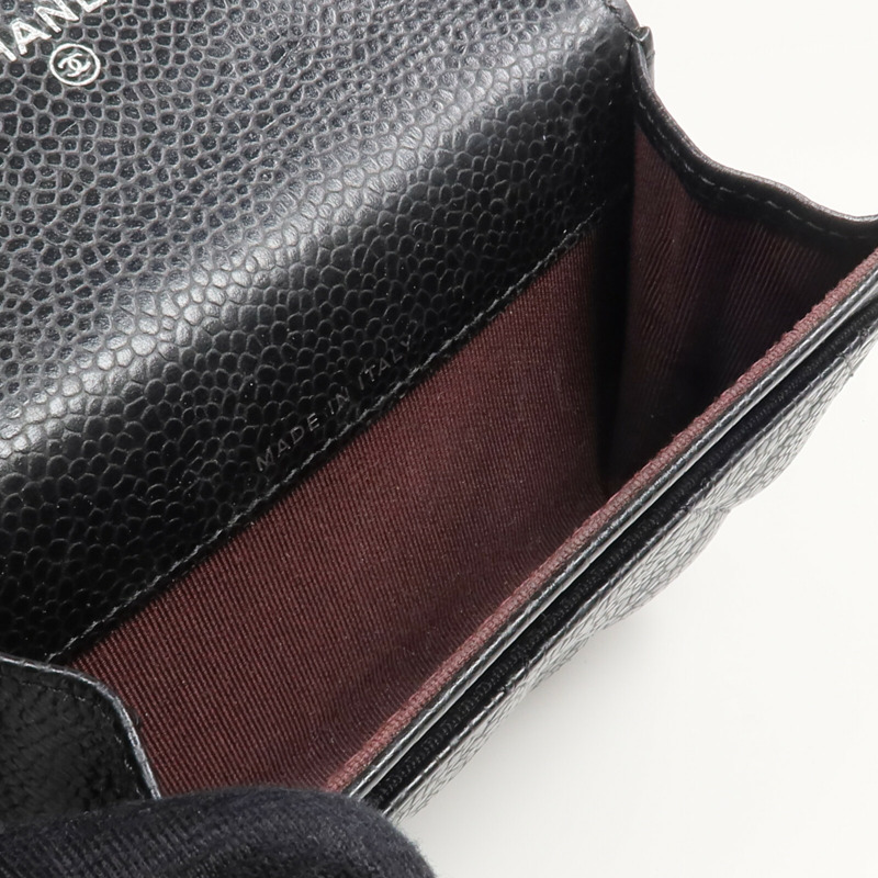 CHANEL 牛皮皮革Card Case銀扣卡片套-12