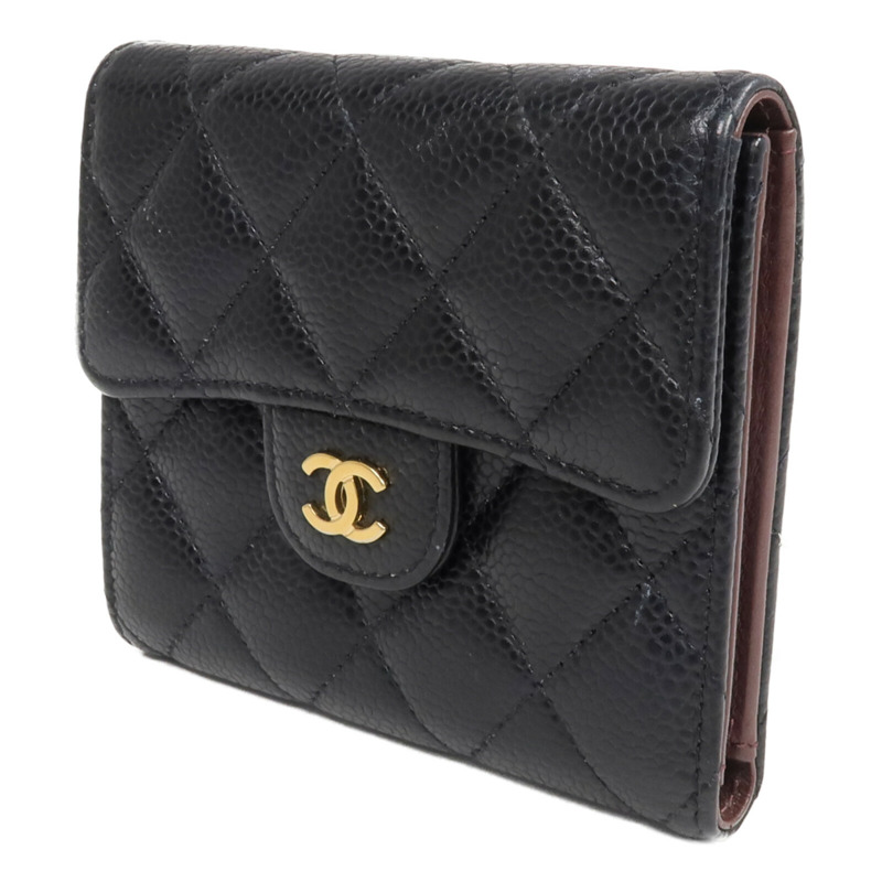 CHANEL 牛皮皮革Wallet金扣錢包-2