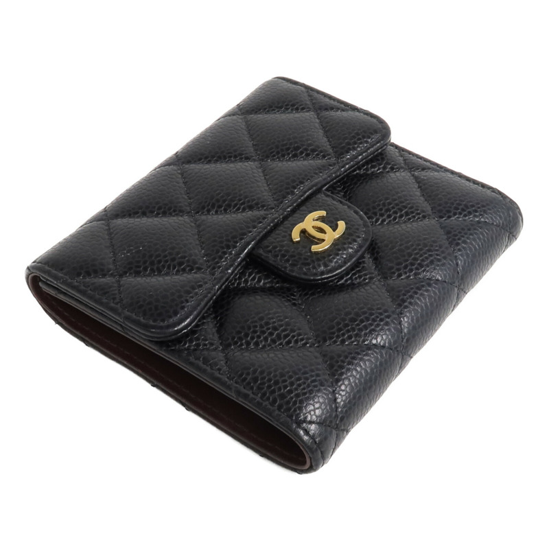 CHANEL 牛皮皮革Wallet金扣錢包-4