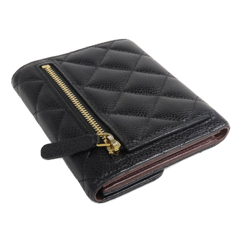 CHANEL 牛皮皮革Wallet金扣錢包-5