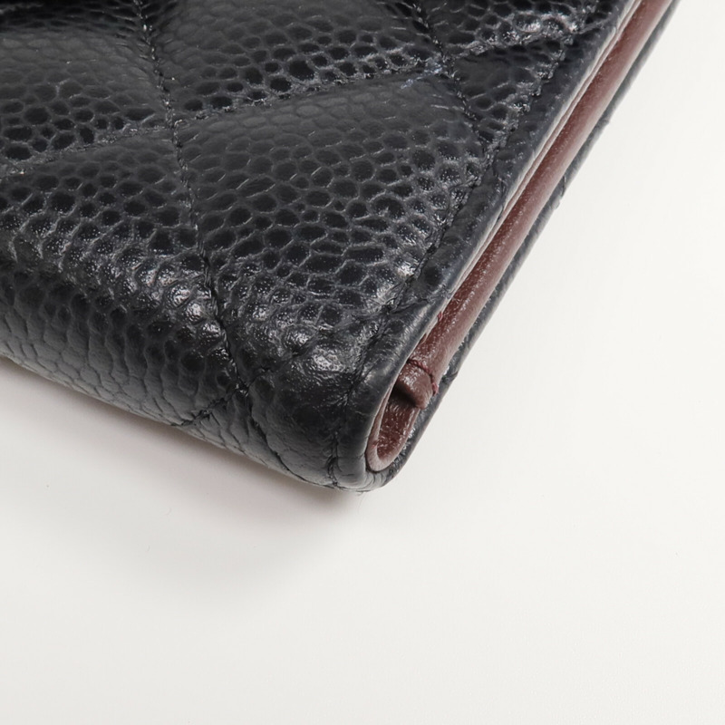 CHANEL 牛皮皮革Wallet金扣錢包-6