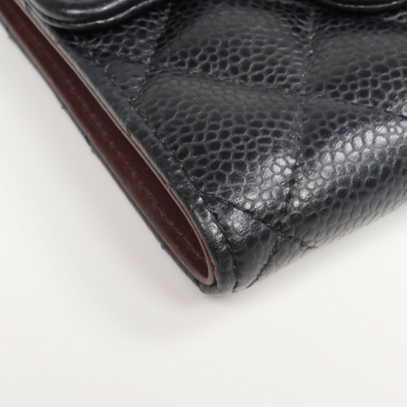 CHANEL 牛皮皮革Wallet金扣錢包-7