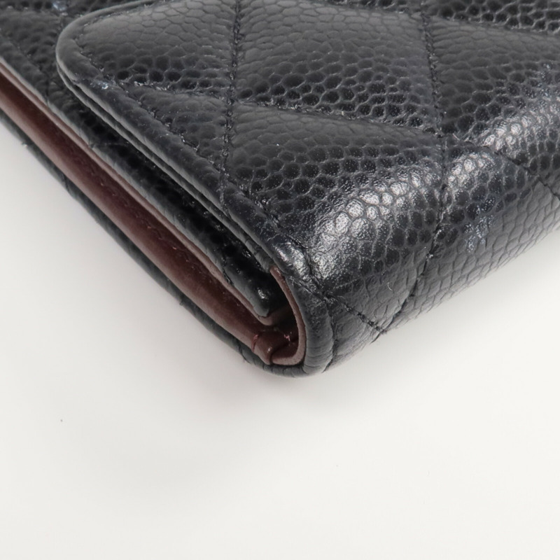 CHANEL 牛皮皮革Wallet金扣錢包-8