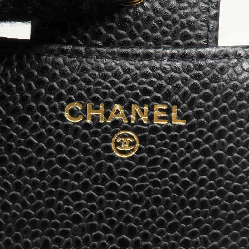 CHANEL 牛皮皮革Wallet金扣錢包-11