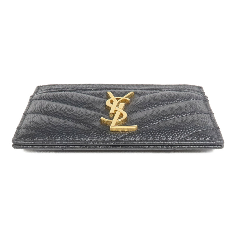 YVES SAINT LAURENT 牛皮皮革Card Case金扣卡片套-5