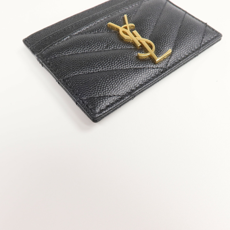 YVES SAINT LAURENT 牛皮皮革Card Case金扣卡片套-7