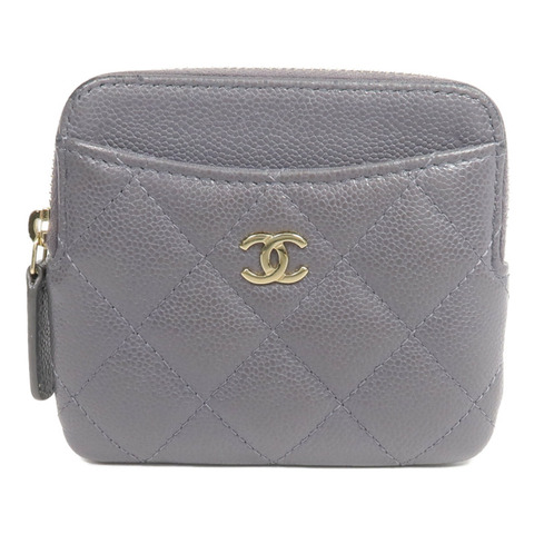 CHANEL 牛皮皮革Card Holder Matelasse金扣卡片套