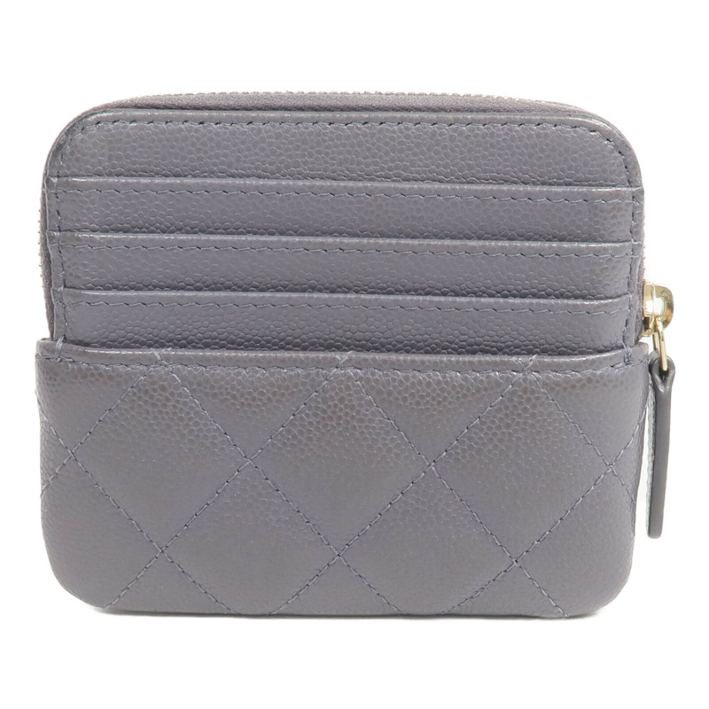 CHANEL 牛皮皮革Card Holder Matelasse金扣卡片套-1