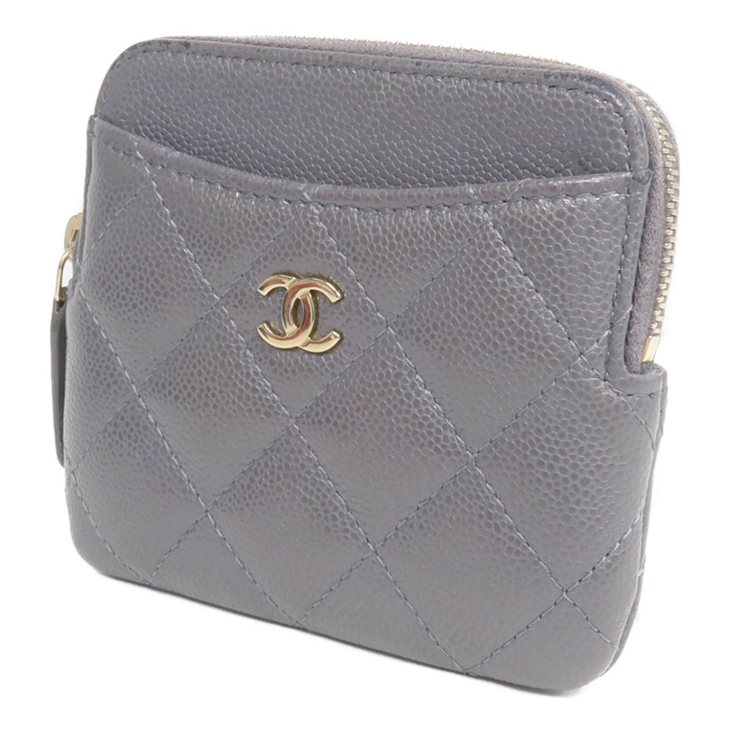 CHANEL 牛皮皮革Card Holder Matelasse金扣卡片套-2