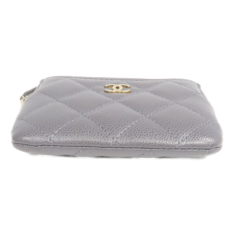 CHANEL 牛皮皮革Card Holder Matelasse金扣卡片套-5