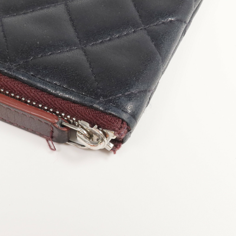 CHANEL 羊皮皮革Mini Pouch銀扣手拿包-8