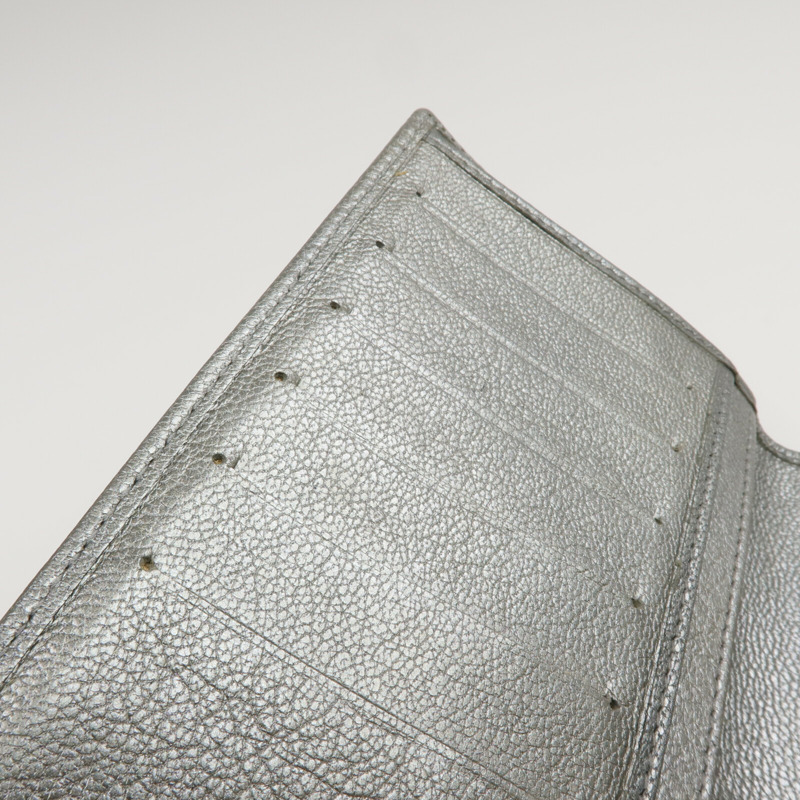 CHANEL 牛皮皮革Long Wallet銀扣長錢包-19