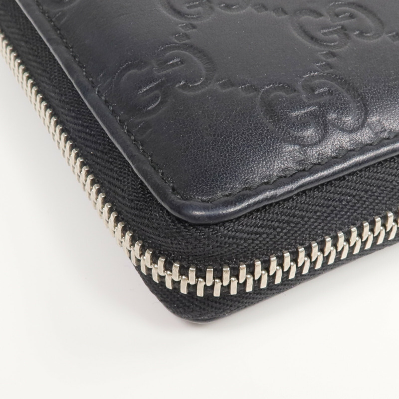 GUCCI 牛皮皮革Zipper Long Wallet銀扣長錢包-8