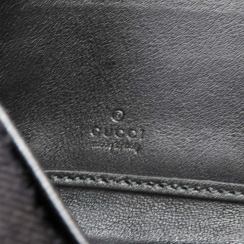 GUCCI 牛皮皮革Zipper Long Wallet銀扣長錢包-12