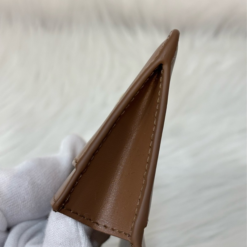 CELINE TRIOMPHE 10I583 金釦凱旋門金棕金牛皮 BOX 零錢包卡夾信用卡包名片夾短夾錢包-19