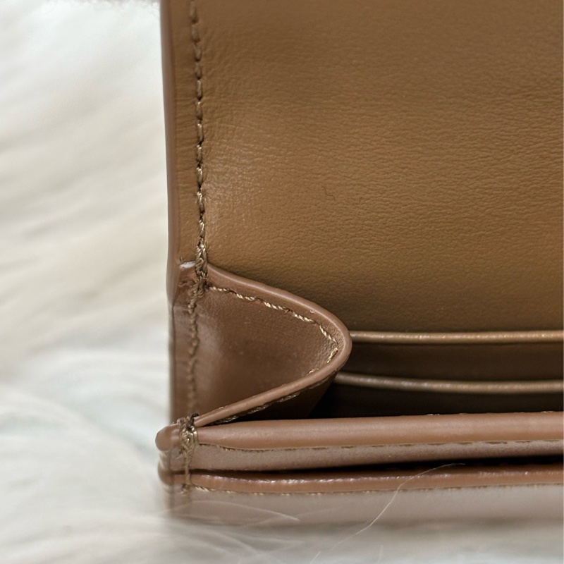 CELINE TRIOMPHE 10I583 金釦凱旋門金棕金牛皮 BOX 零錢包卡夾信用卡包名片夾短夾錢包-26