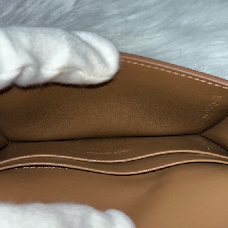 CELINE TRIOMPHE 10I583 金釦凱旋門金棕金牛皮 BOX 零錢包卡夾信用卡包名片夾短夾錢包-29