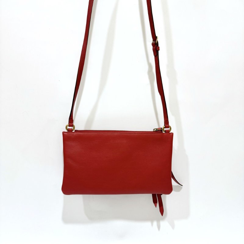 Gucci紅色馬夢二合一拉鍊斜背包453878-6