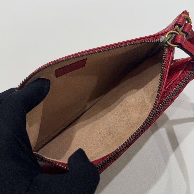 Gucci紅色馬夢二合一拉鍊斜背包453878-9