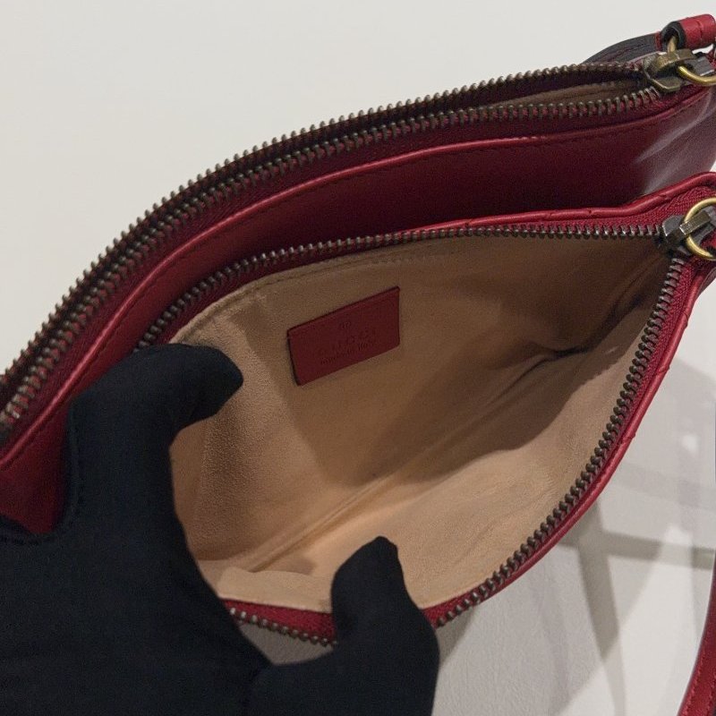 Gucci紅色馬夢二合一拉鍊斜背包453878-10