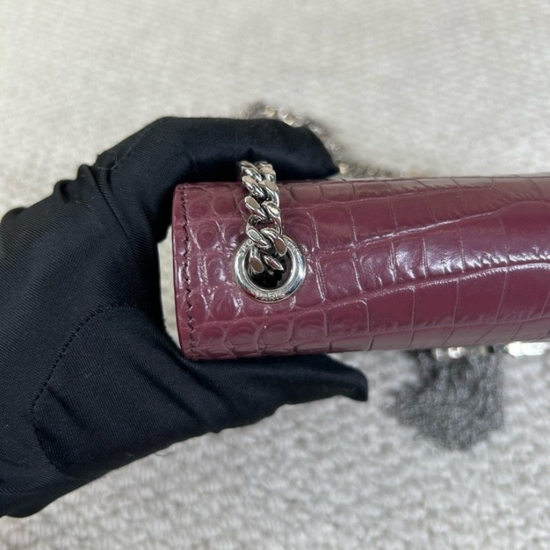 YSL聖羅蘭流蘇鱷魚壓紋kate鏈條包單肩包斜挎包 容量合適 日常百搭 高級有檔次的一款包 低調優雅-26