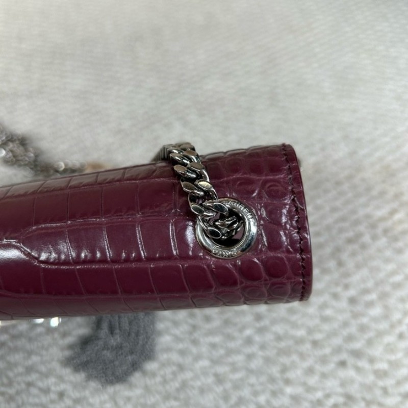 YSL聖羅蘭流蘇鱷魚壓紋kate鏈條包單肩包斜挎包 容量合適 日常百搭 高級有檔次的一款包 低調優雅-27